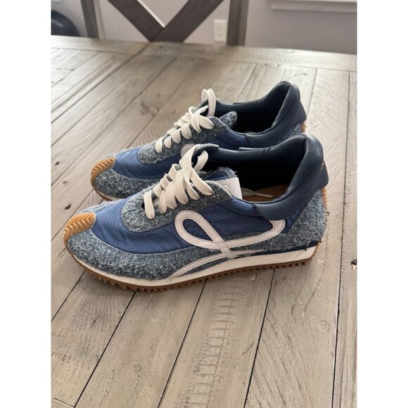 LOEWE Flow Runner Raw Denim Sneakers Size 38 8 NWOB! - Picture 6 of 11